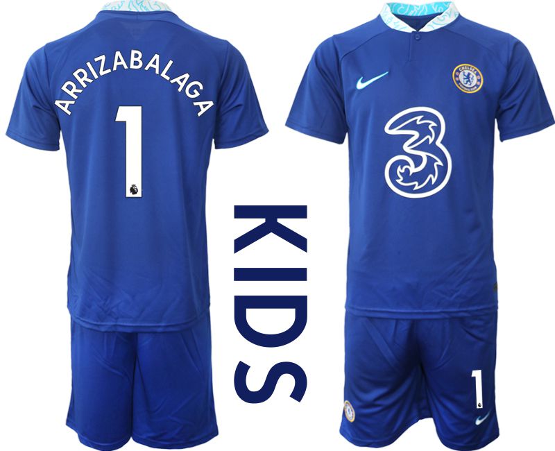 Youth 2022-2023 Club Chelsea FC home blue 1 Soccer Jersey